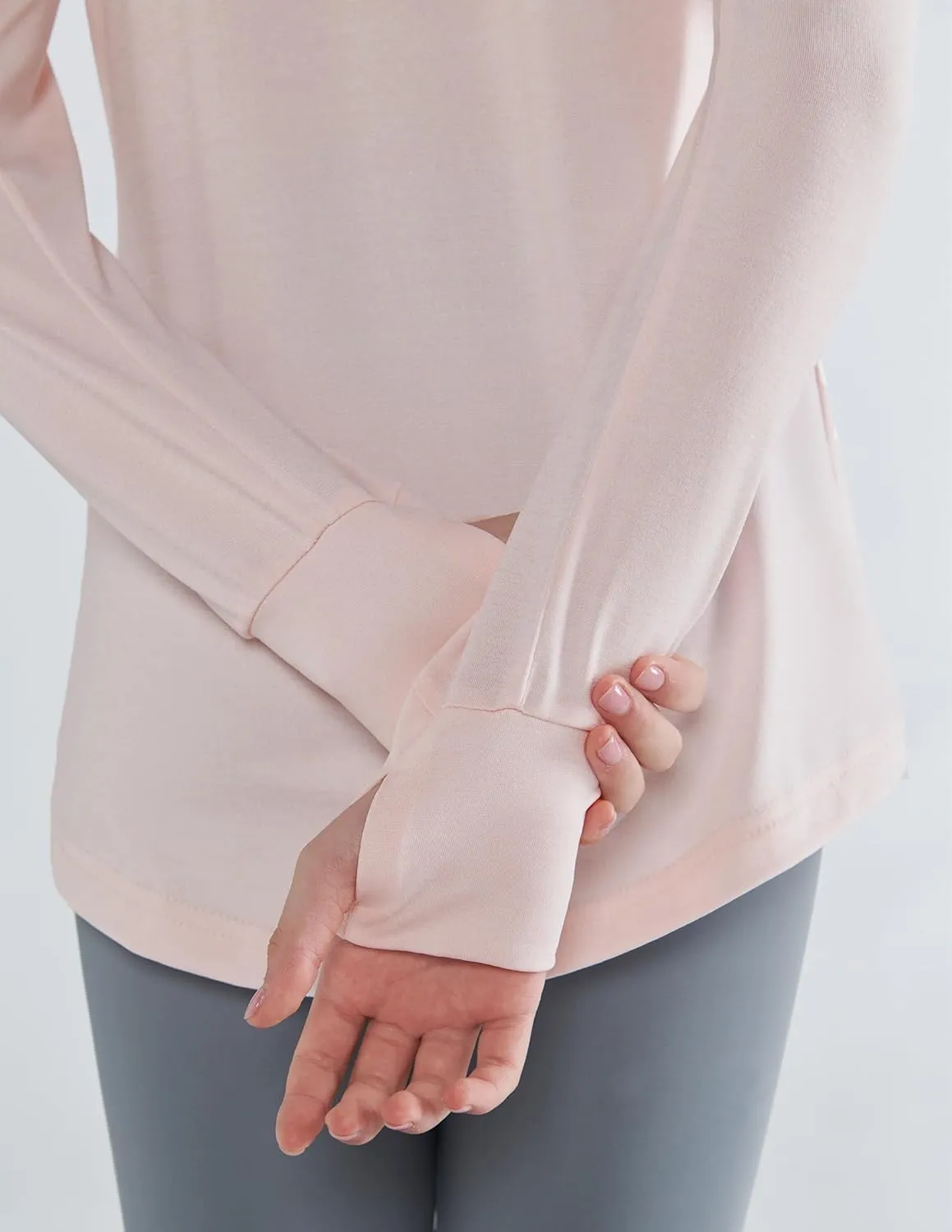 3 Pack Youth Girls Long Sleeve Shirts Active Dry Fit Athletic Performance Clothes Kids Teens Tees with Thumbholes