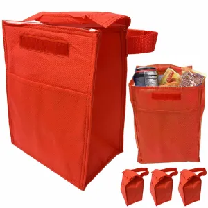 4 Pc Insulated Lunch Bag Cooler Reusable Lunchbox Work Picnic School Kids Adult
