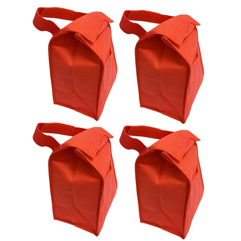4 Pc Insulated Lunch Bag Cooler Reusable Lunchbox Work Picnic School Kids Adult
