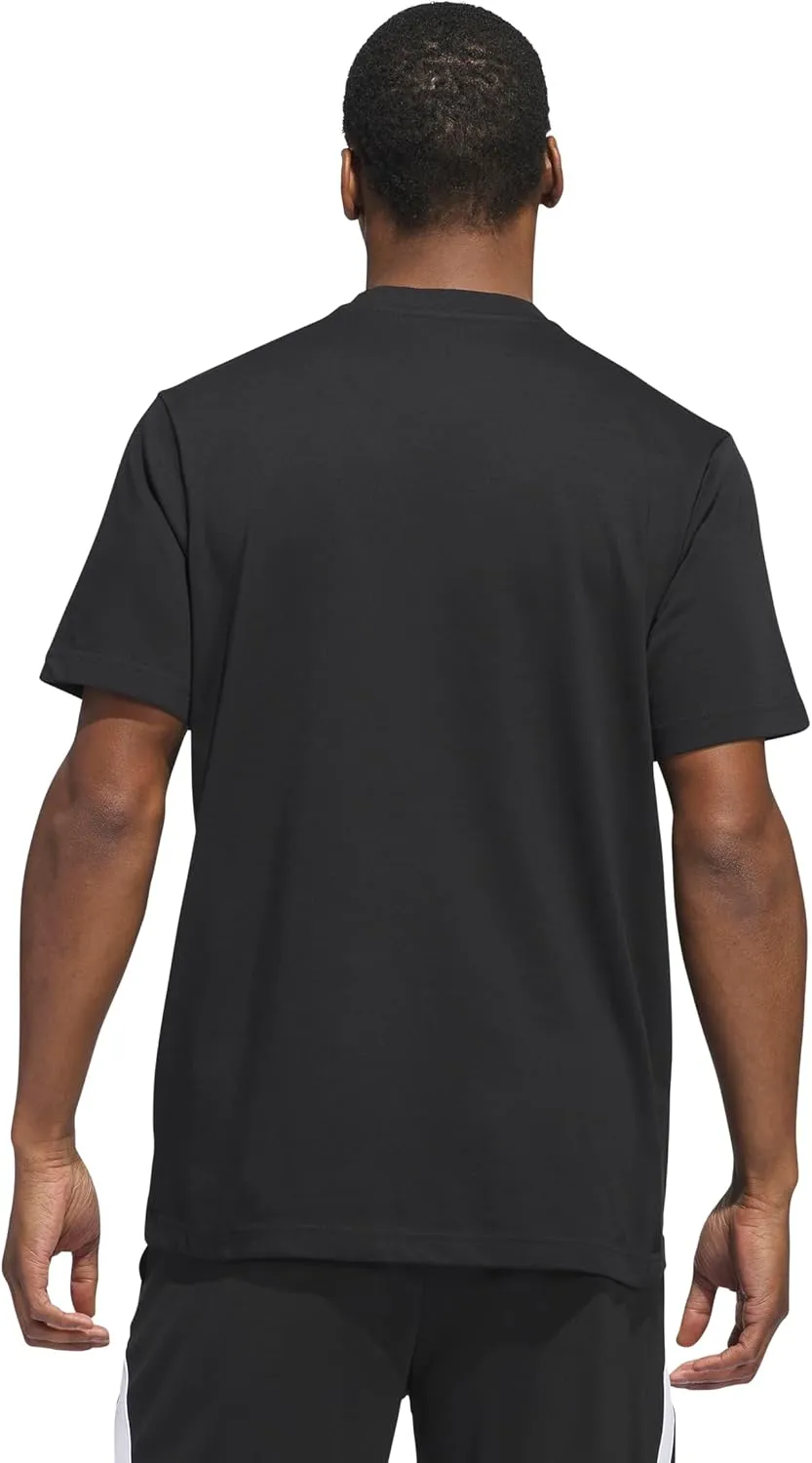 adidas Men's Tall Size Worldwide Hoops Logo Graphic Basketball T-Shirt
