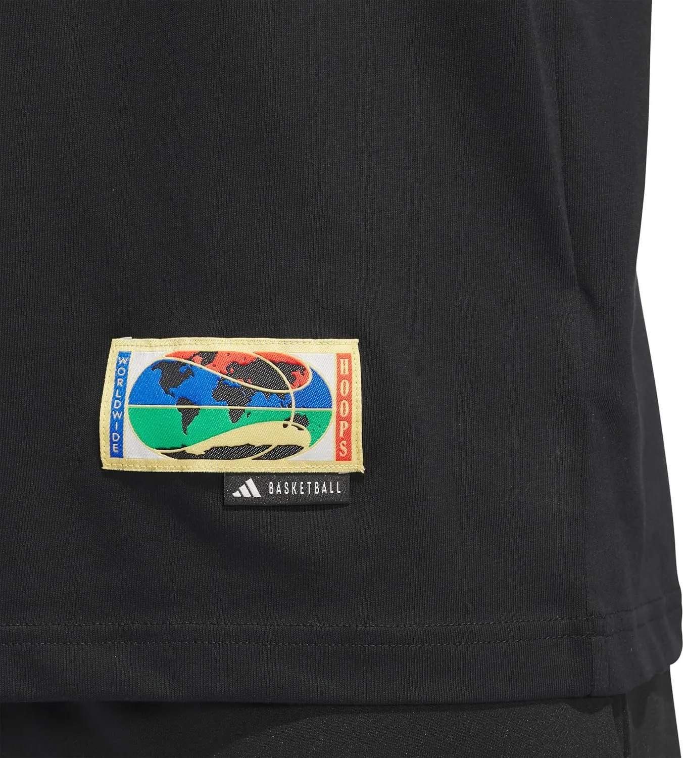 adidas Men's Tall Size Worldwide Hoops Logo Graphic Basketball T-Shirt