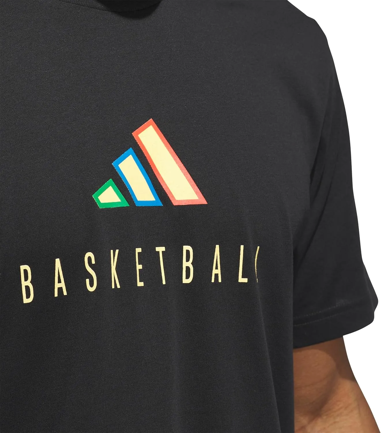 adidas Men's Tall Size Worldwide Hoops Logo Graphic Basketball T-Shirt