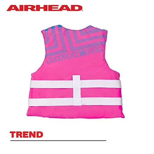 Airhead Youth Trend Life Vest, Hot Pink/Sky Blue