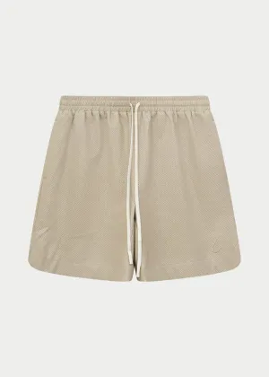 AIRTEX FAUX LEATHER SHORTS - STONE