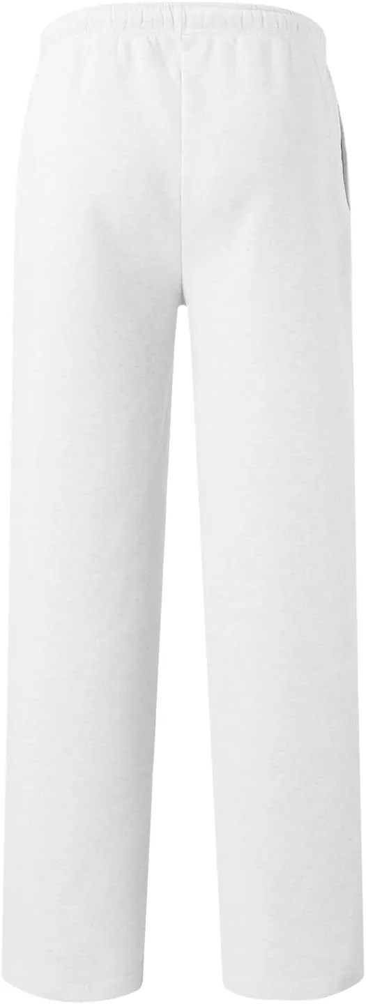 Baggy Sweatpants for Women Elastic High Waist Drawstring Straight Wide Leg Lounge Pants Open Bottom Athletic Joggers Trousers