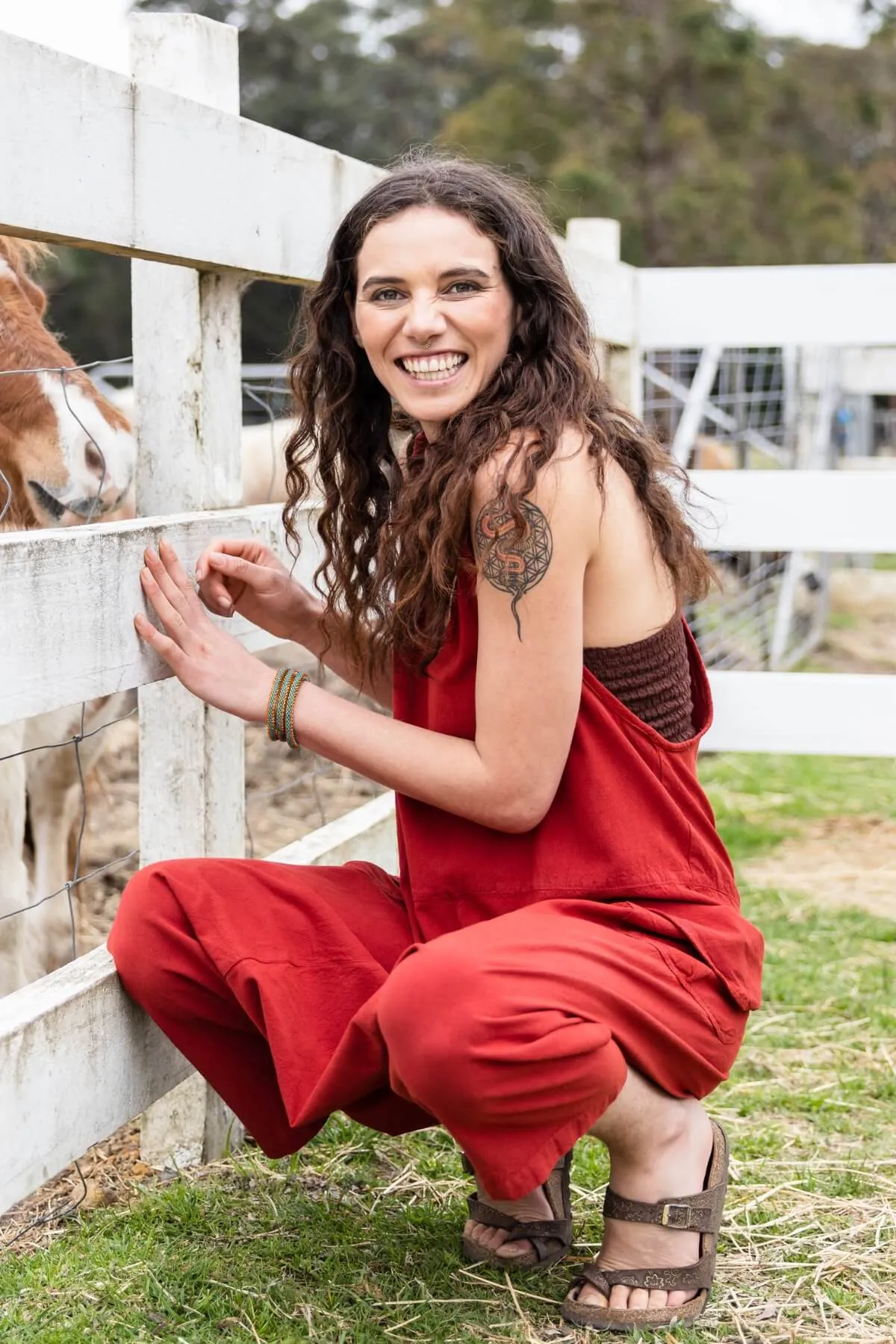 Bahini Overalls - Red