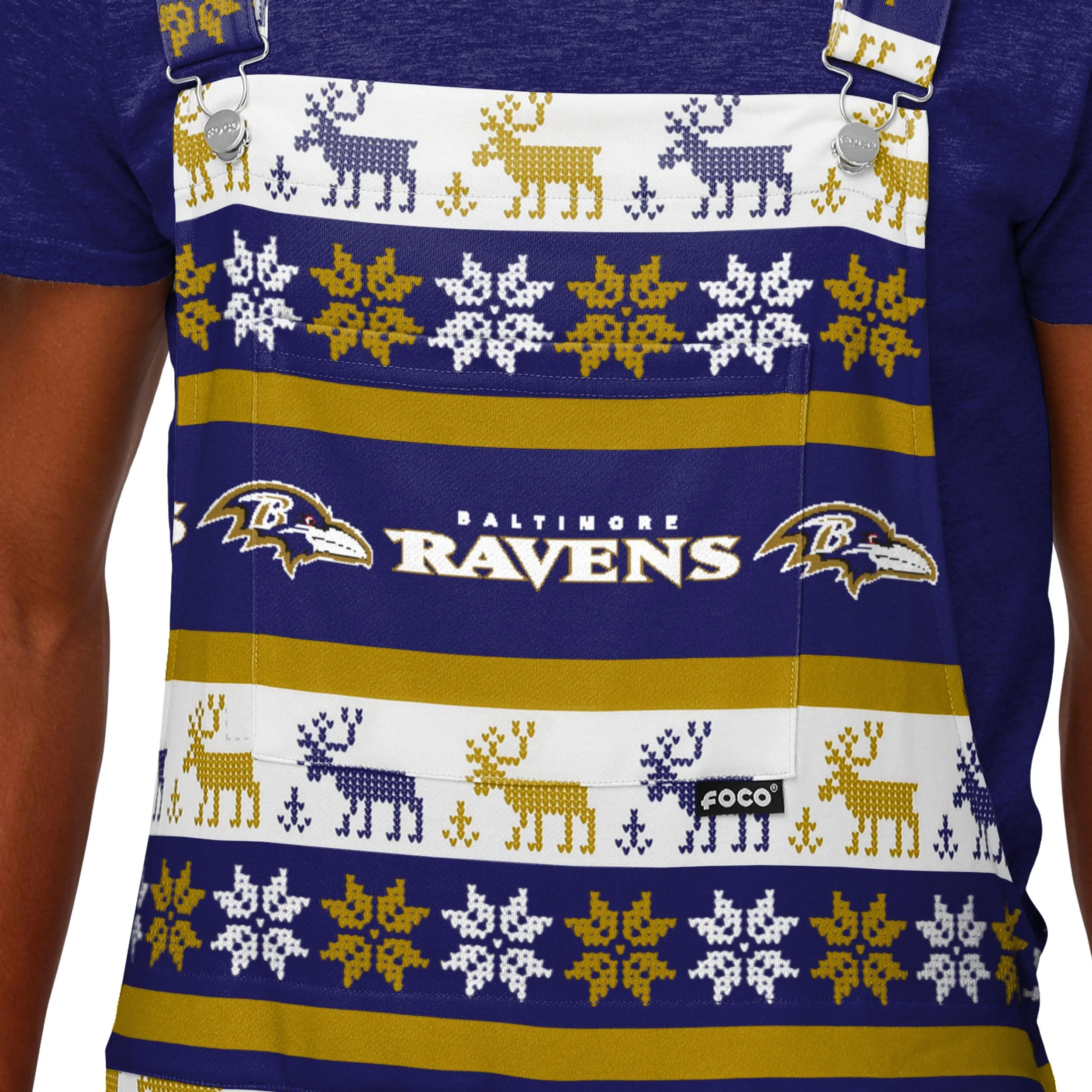 Baltimore Ravens NFL Mens Ugly Home Gating Bib Overalls
