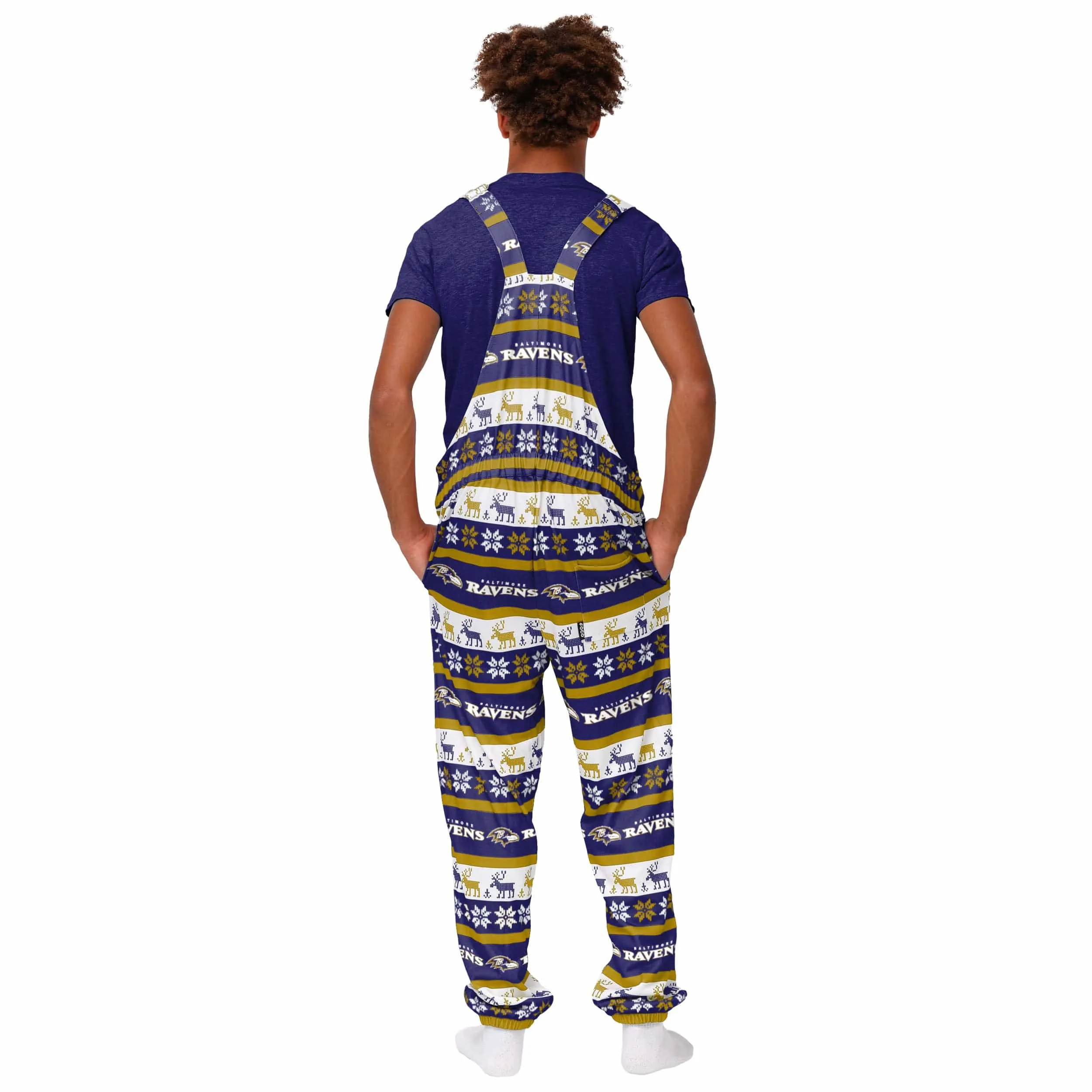 Baltimore Ravens NFL Mens Ugly Home Gating Bib Overalls