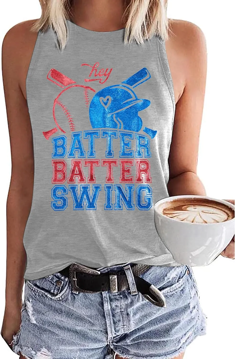 Baseball Mom Tank Tops Women: Baseball Shirts Game Day Gifts Summer Softball Mom Sleeveless Workout Vest