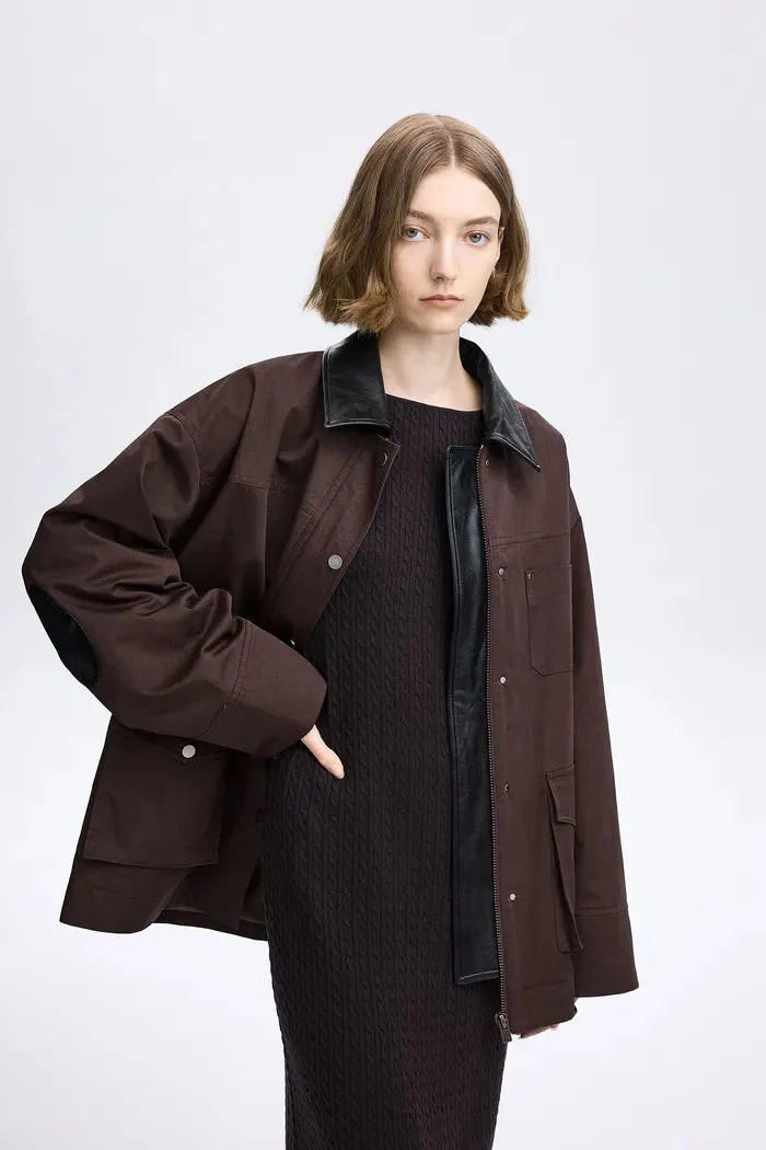 Beth Detachable Windproof Hooded Jacket in Washed Cotton
