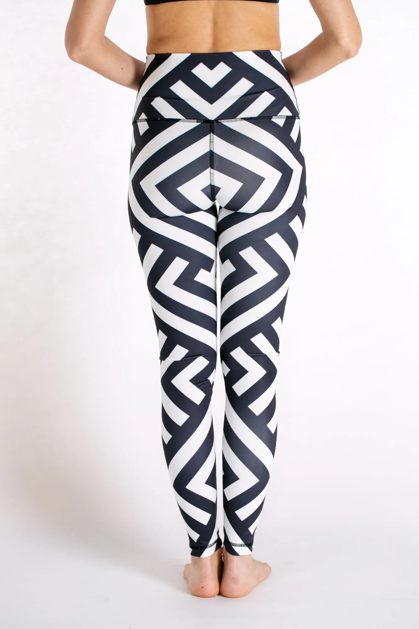 'Black & White' High Waist Joy Yoga Legging