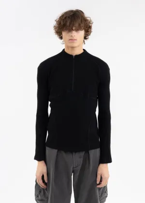 BLACK HALF-ZIP THERMAL