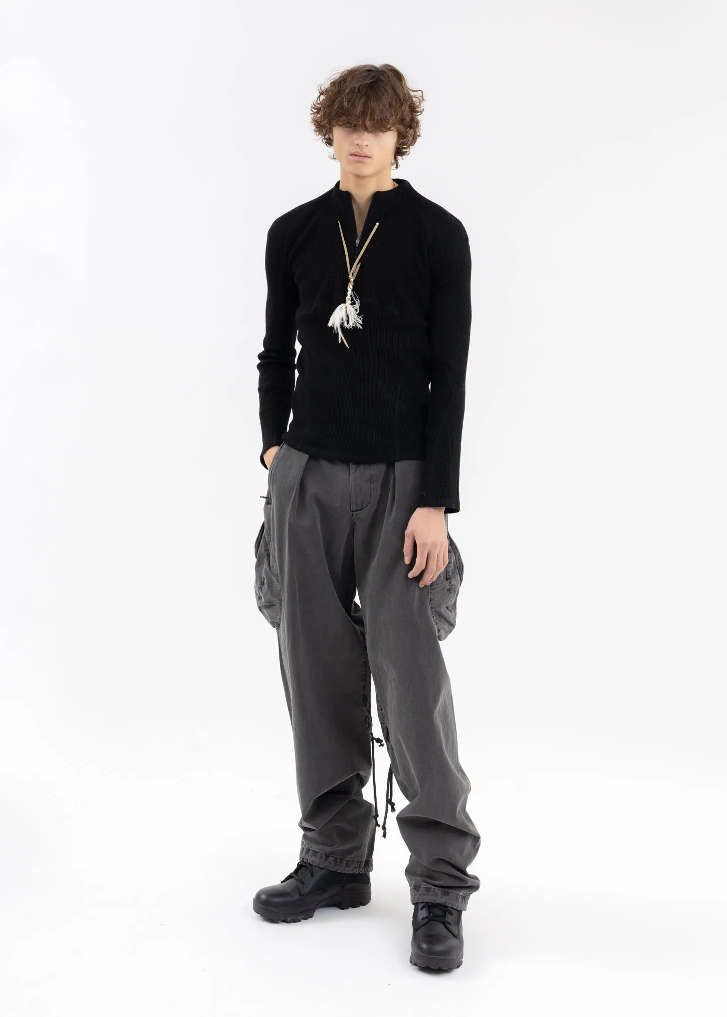 BLACK HALF-ZIP THERMAL