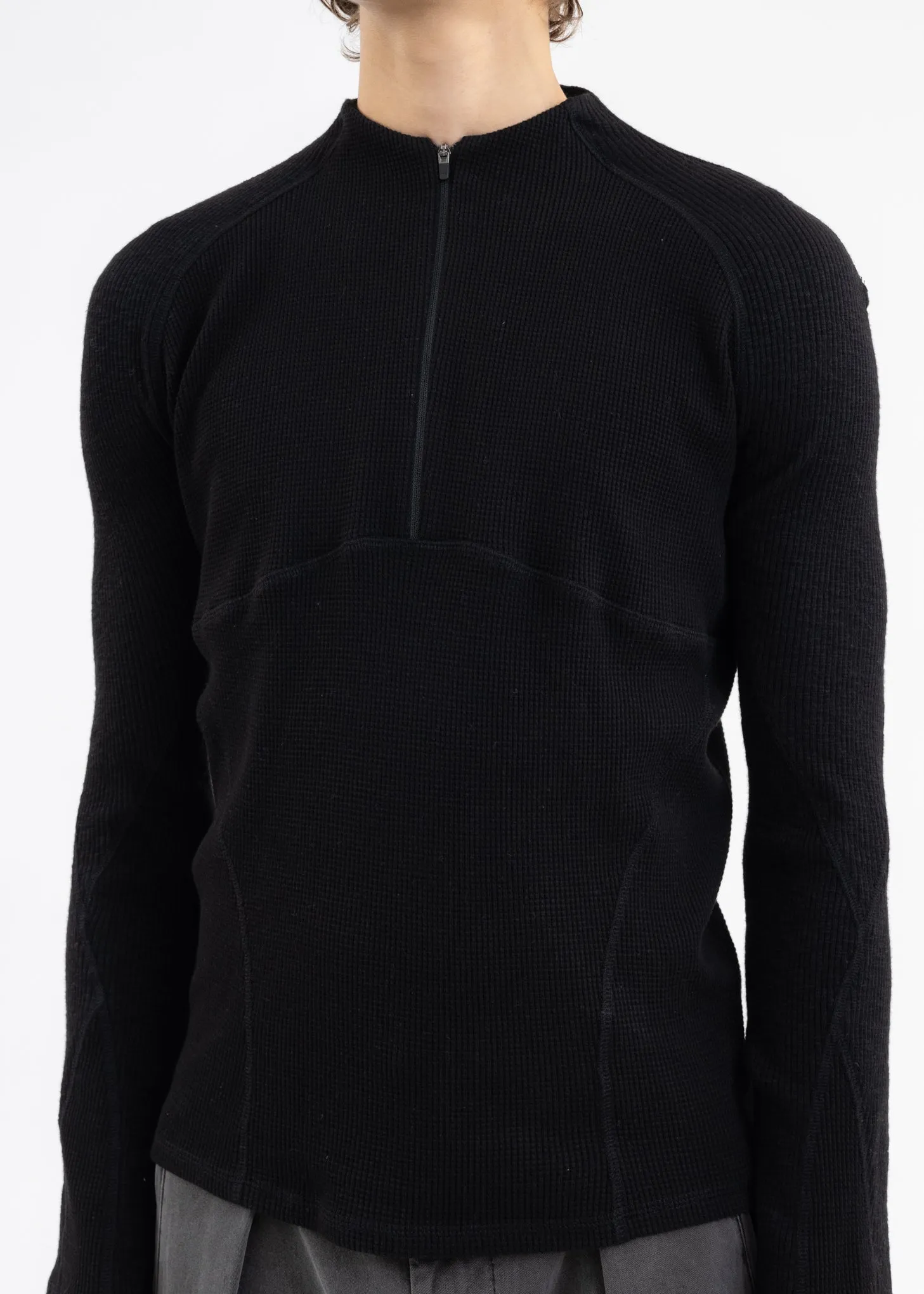 BLACK HALF-ZIP THERMAL