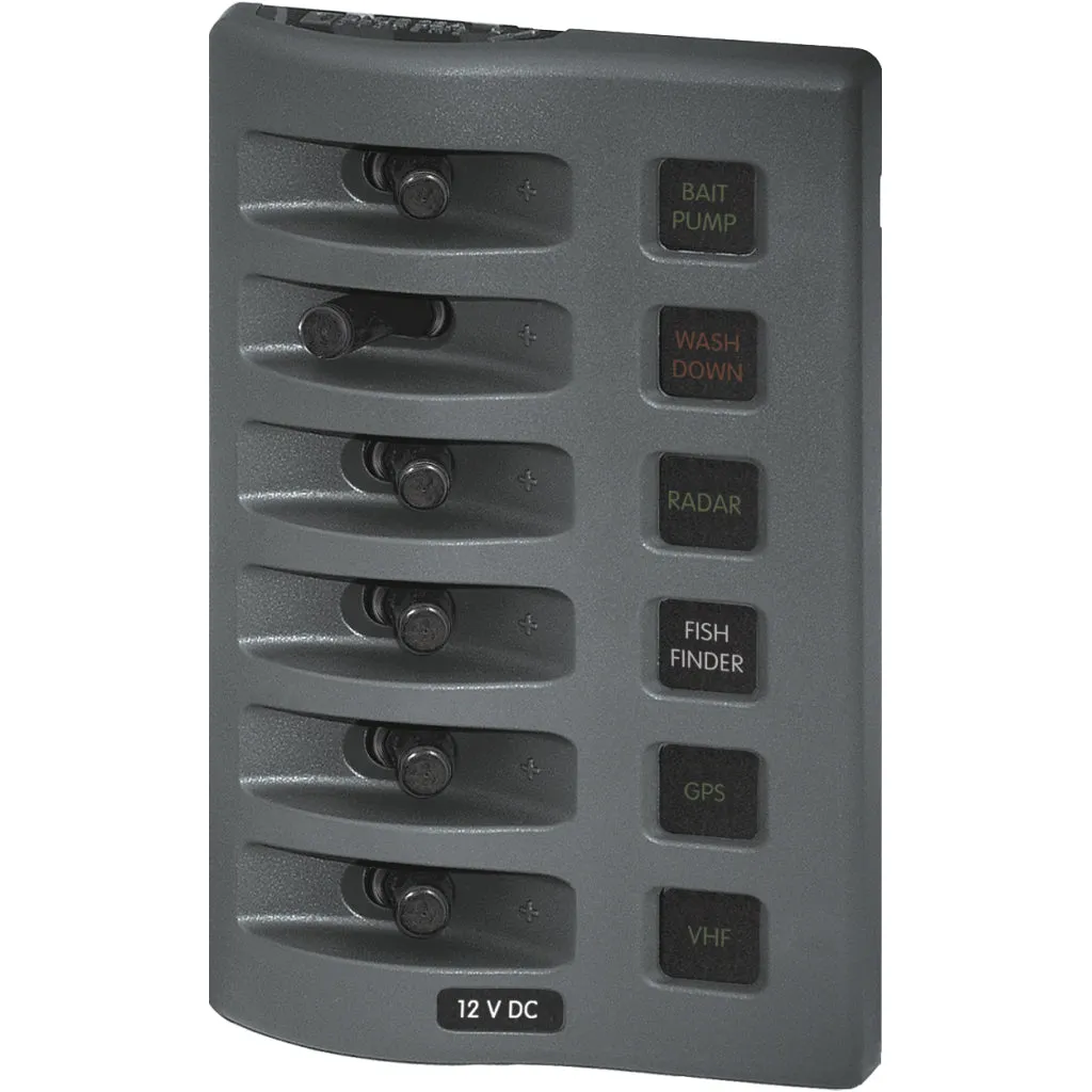Blue Sea WeatherDeck 12V DC Fuse Pan. 6 Pos.
