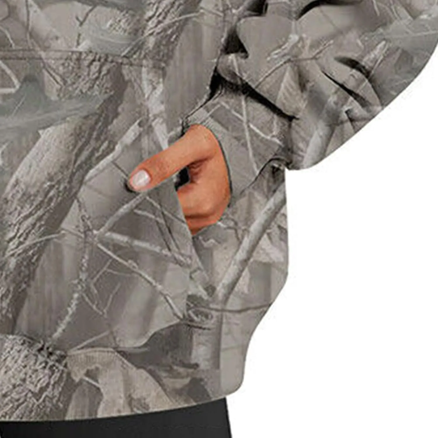 Camo Hoodie for Women Fleece Oversized Maple-Leaf Long Sleeve Sweatshirt Fall Pullover Hoodies with Kangaroo Pocket