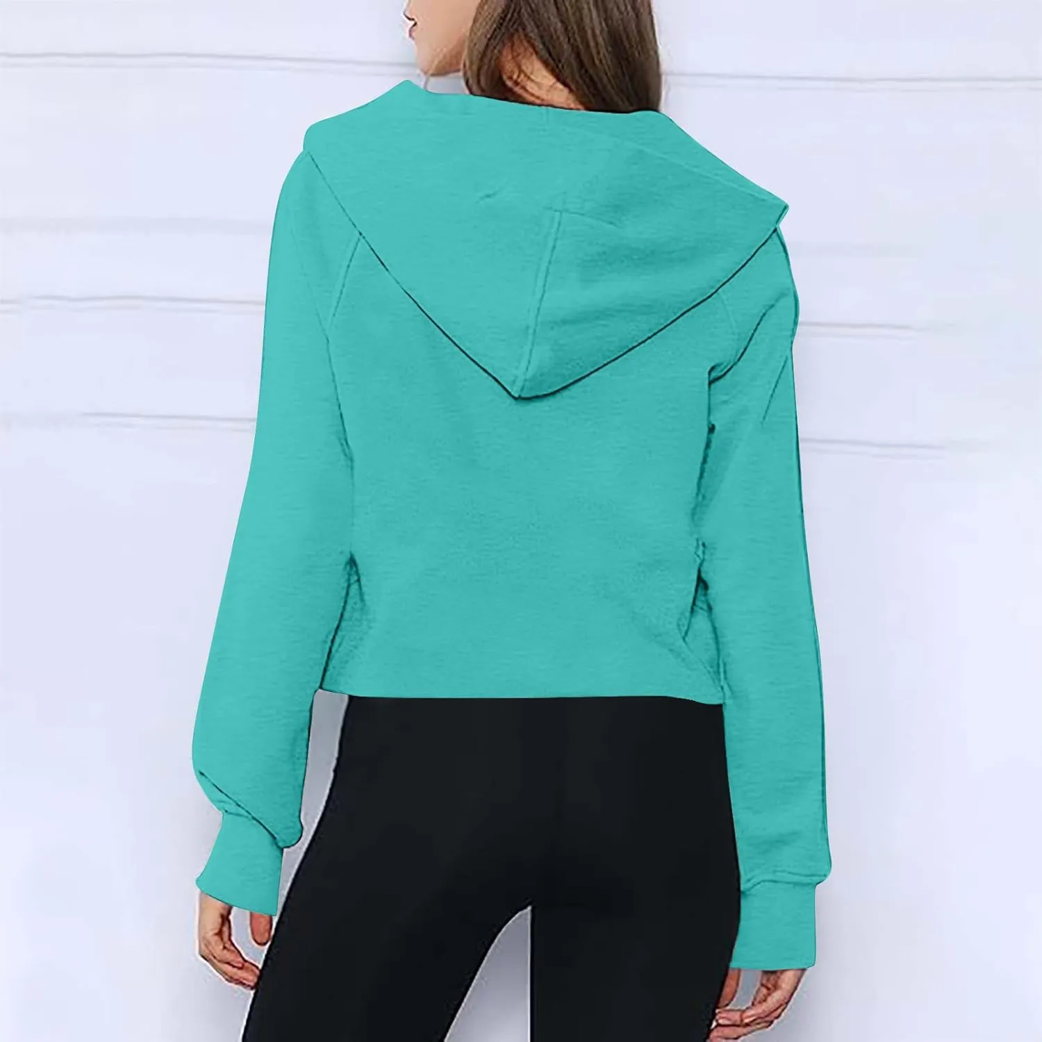 Ceboyel Womens Quarter Zip Sweatshirt 2023 Fleece Oversized Sweaters Cropped Pullover Hoodies Fall Trendy Outfits Clothing