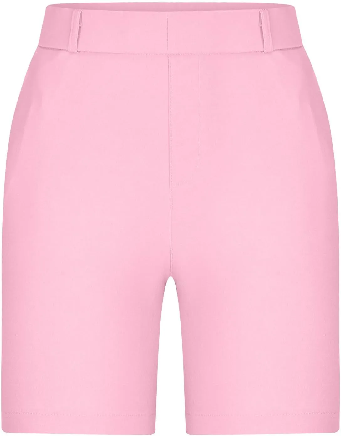 Chino Shorts for Women Comfy Casual Slim Fit Pull On Knee Length Shorts Solid Lounge Bermuda Shorts with Pockets