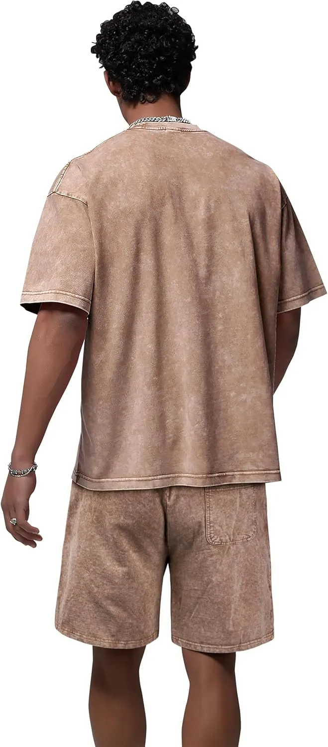Derminpro Men's Cotton Short Sets 2 Piece Outfits Casual Summer Short Sleeve/Sleeveless Tracksuits