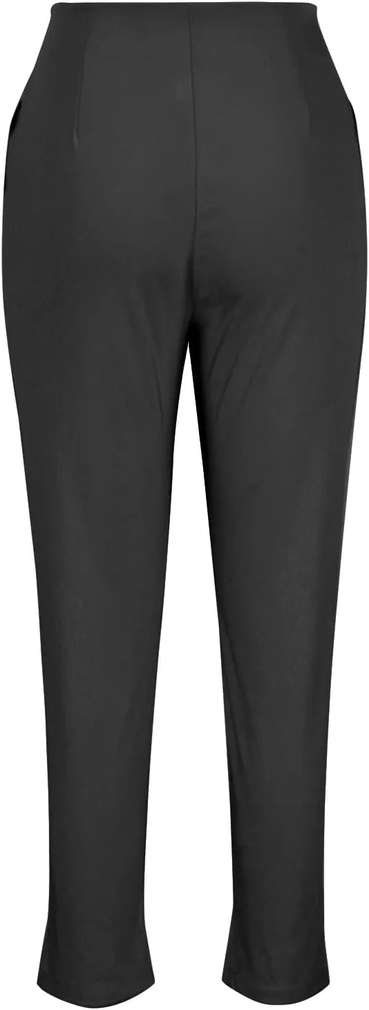 Dress Pants for Women Casual High Waist Work Office Pants Slim Fit Tummy Control Business Ankle Length Trousers