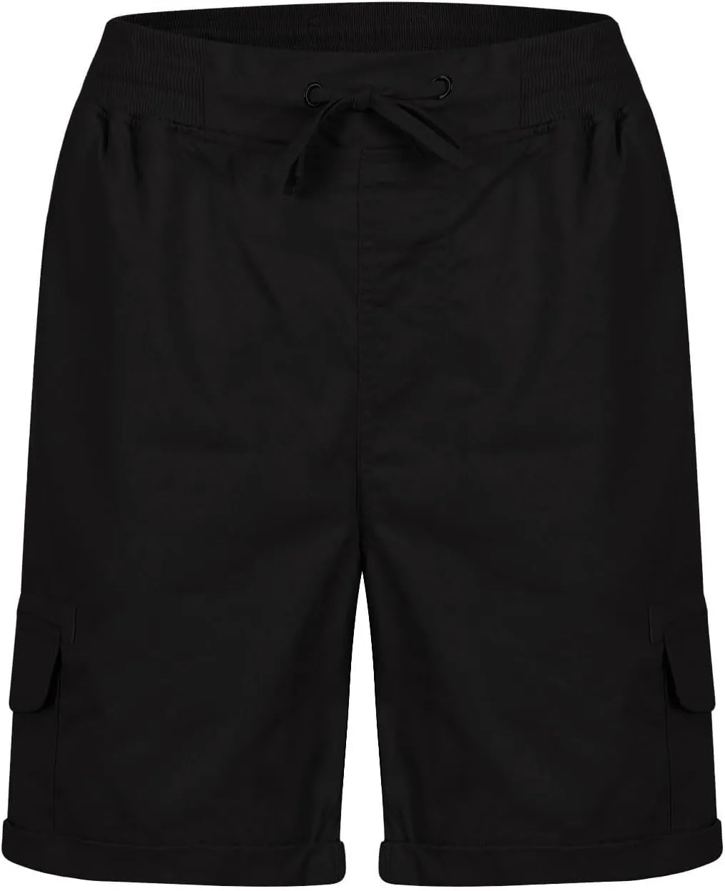 eoeioa Cargo Shorts Women Dressy High Waisted Drawstring Bermuda Shorts Summer Outdoor Relaxed Fit Hiking Shorts with Pockets
