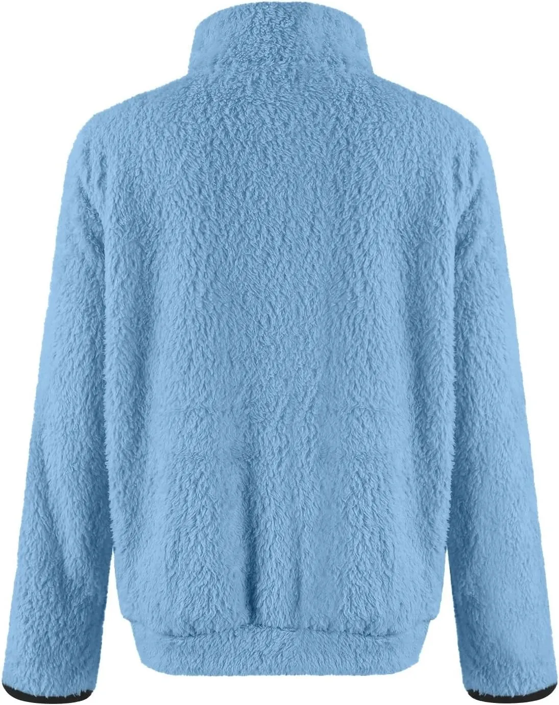 Fleece Sweatshirts for Women 2024 Fall Winter Half Zip Sweater Oversized Pullover Outfit Crewneck Hoodie with Pocket