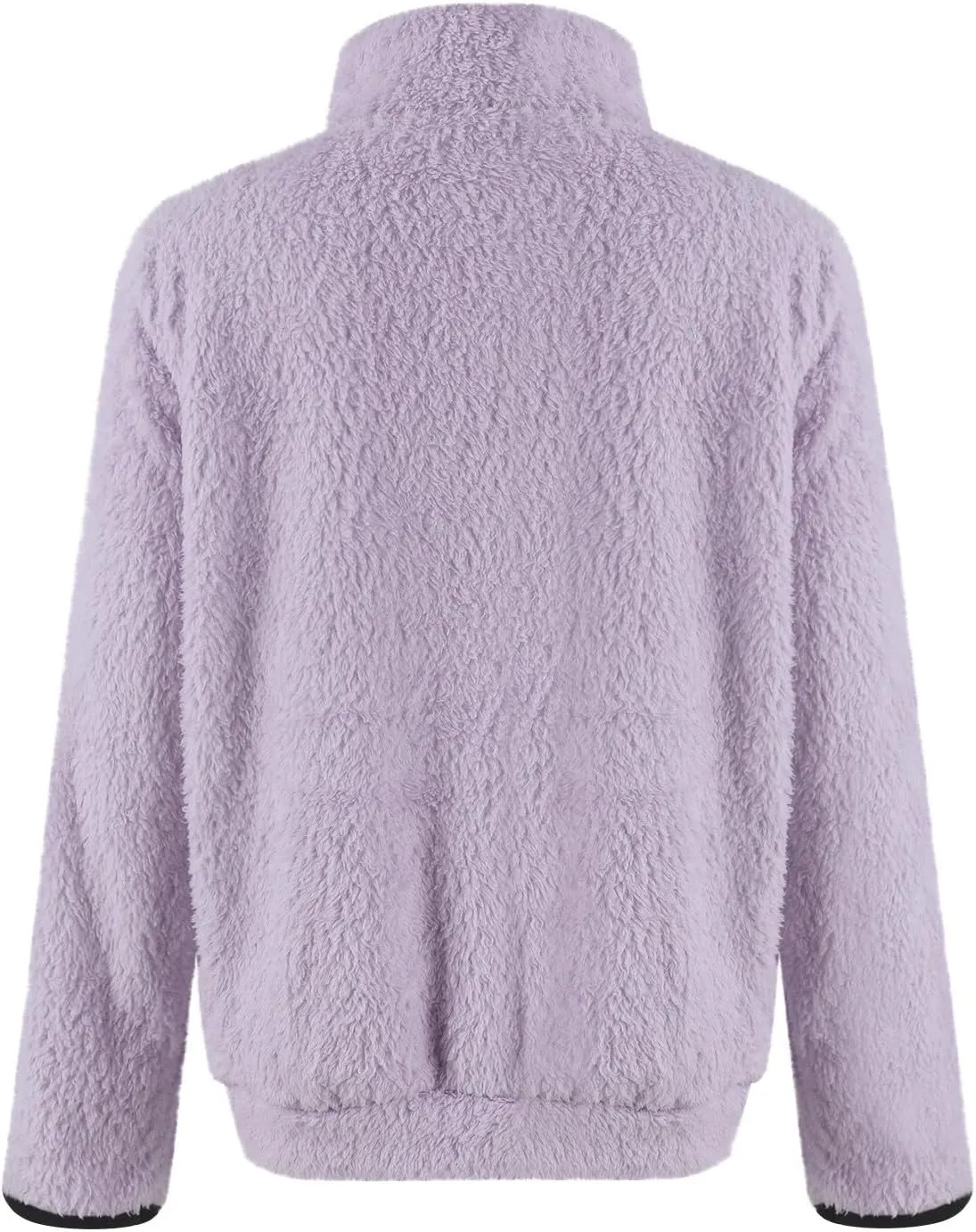 Fleece Sweatshirts for Women 2024 Fall Winter Half Zip Sweater Oversized Pullover Outfit Crewneck Hoodie with Pocket