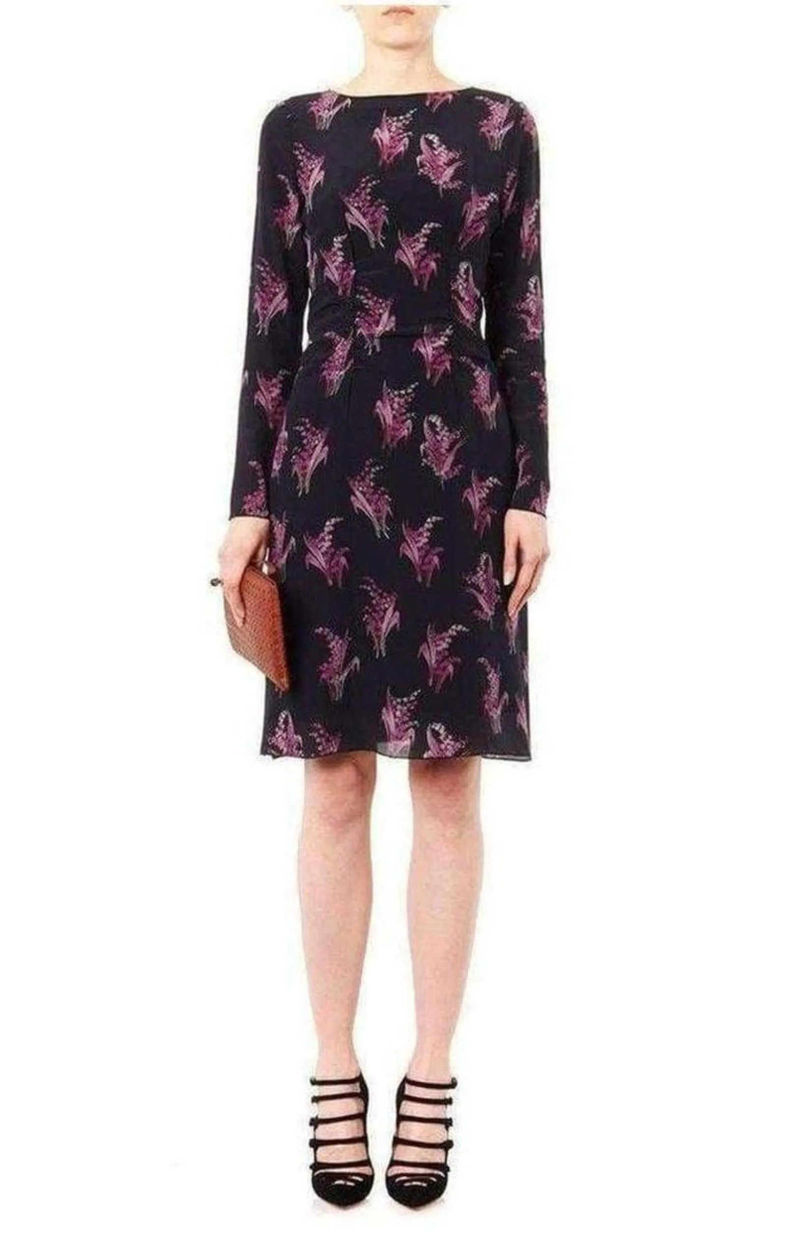 Floral Print Silk Dress