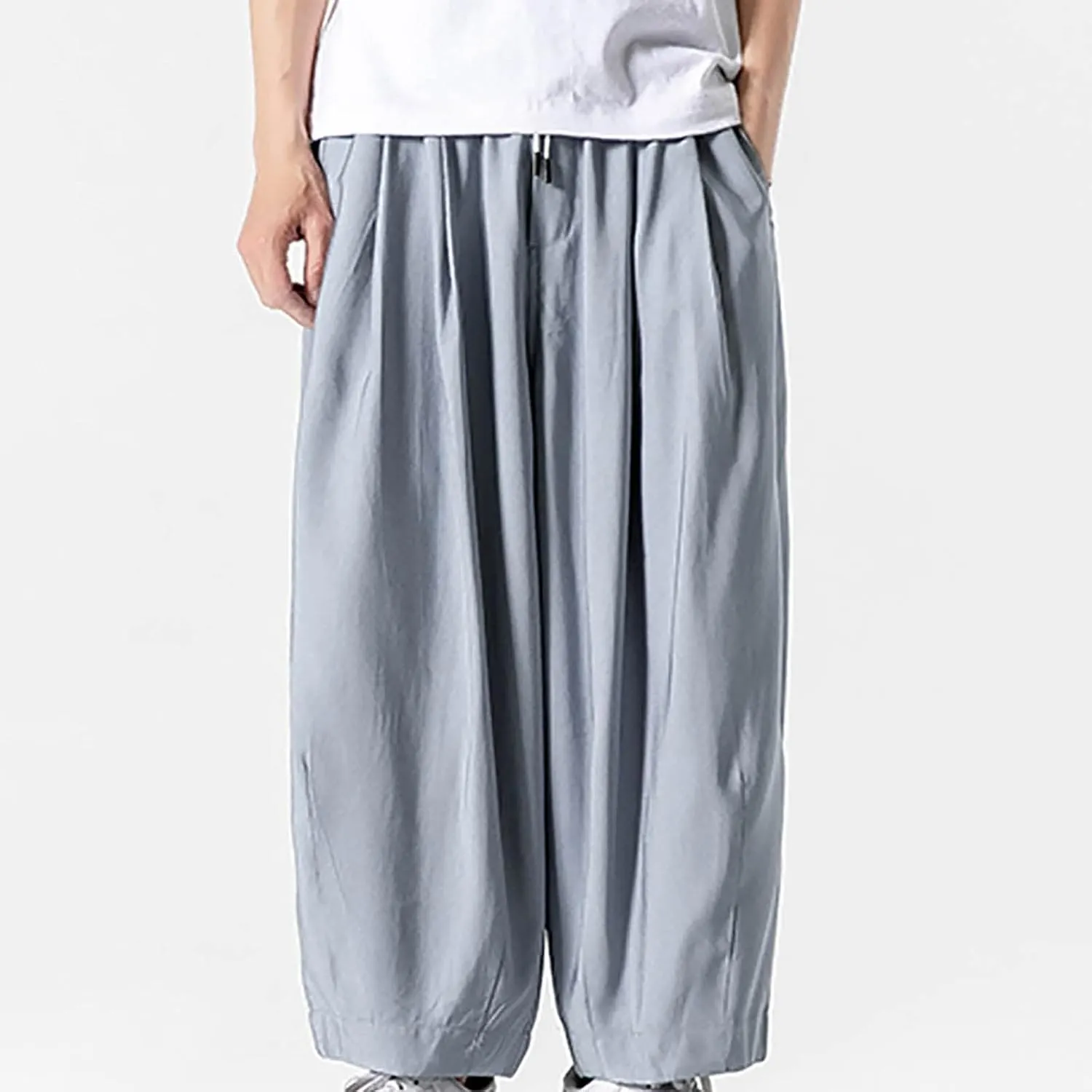 FZVYD Tapered Dress Pants Men Mens Joggers Cargo Pants Fashion Casual Sweatpants Work Pants Drawstring Loose Trousers Pockets