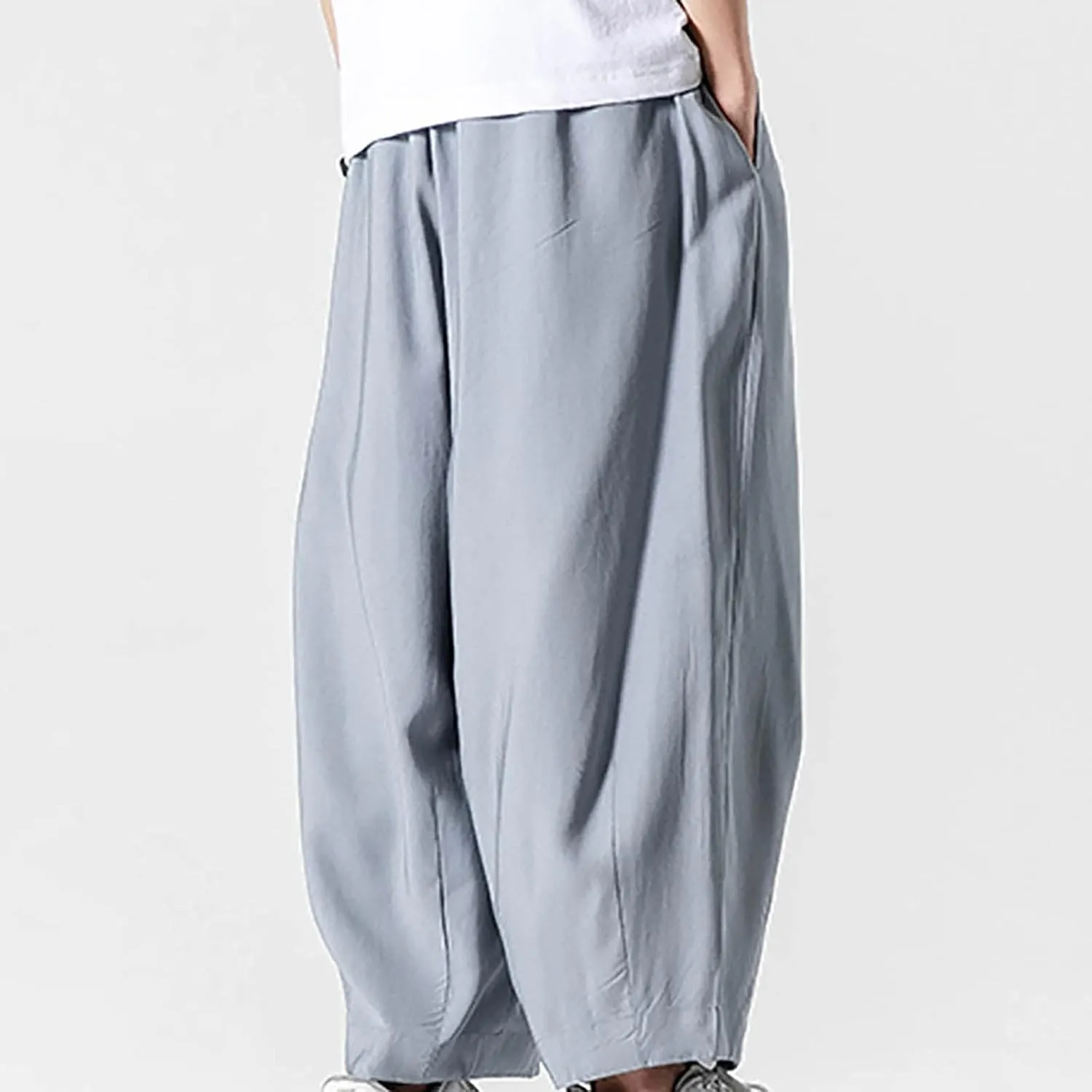 FZVYD Tapered Dress Pants Men Mens Joggers Cargo Pants Fashion Casual Sweatpants Work Pants Drawstring Loose Trousers Pockets