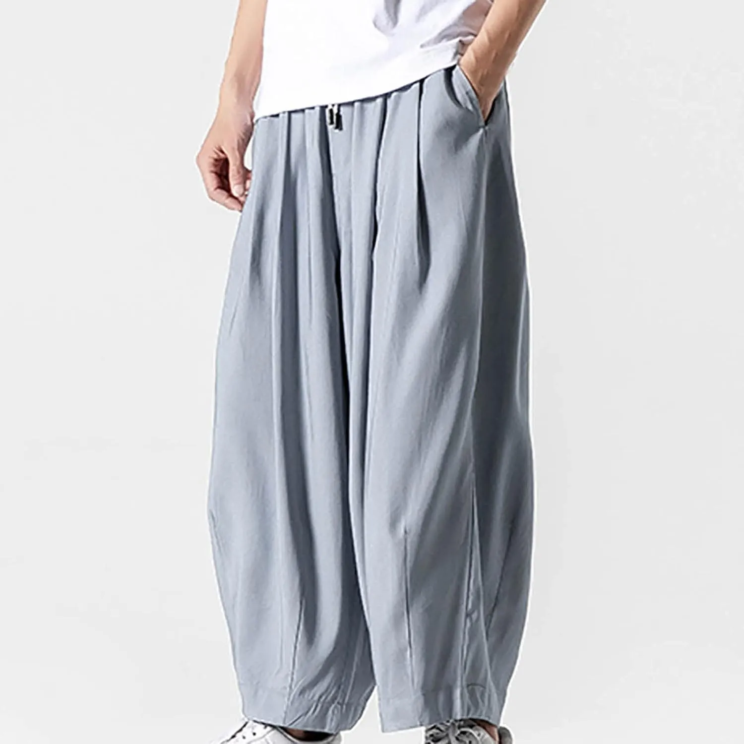 FZVYD Tapered Dress Pants Men Mens Joggers Cargo Pants Fashion Casual Sweatpants Work Pants Drawstring Loose Trousers Pockets