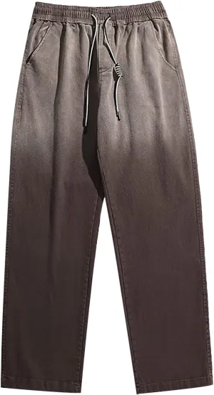 FZVYD Tapered Pants Men Mens Joggers Cargo Pants Fashion Casual Sweatpants Work Pants Drawstring Loose Trousers with Pockets
