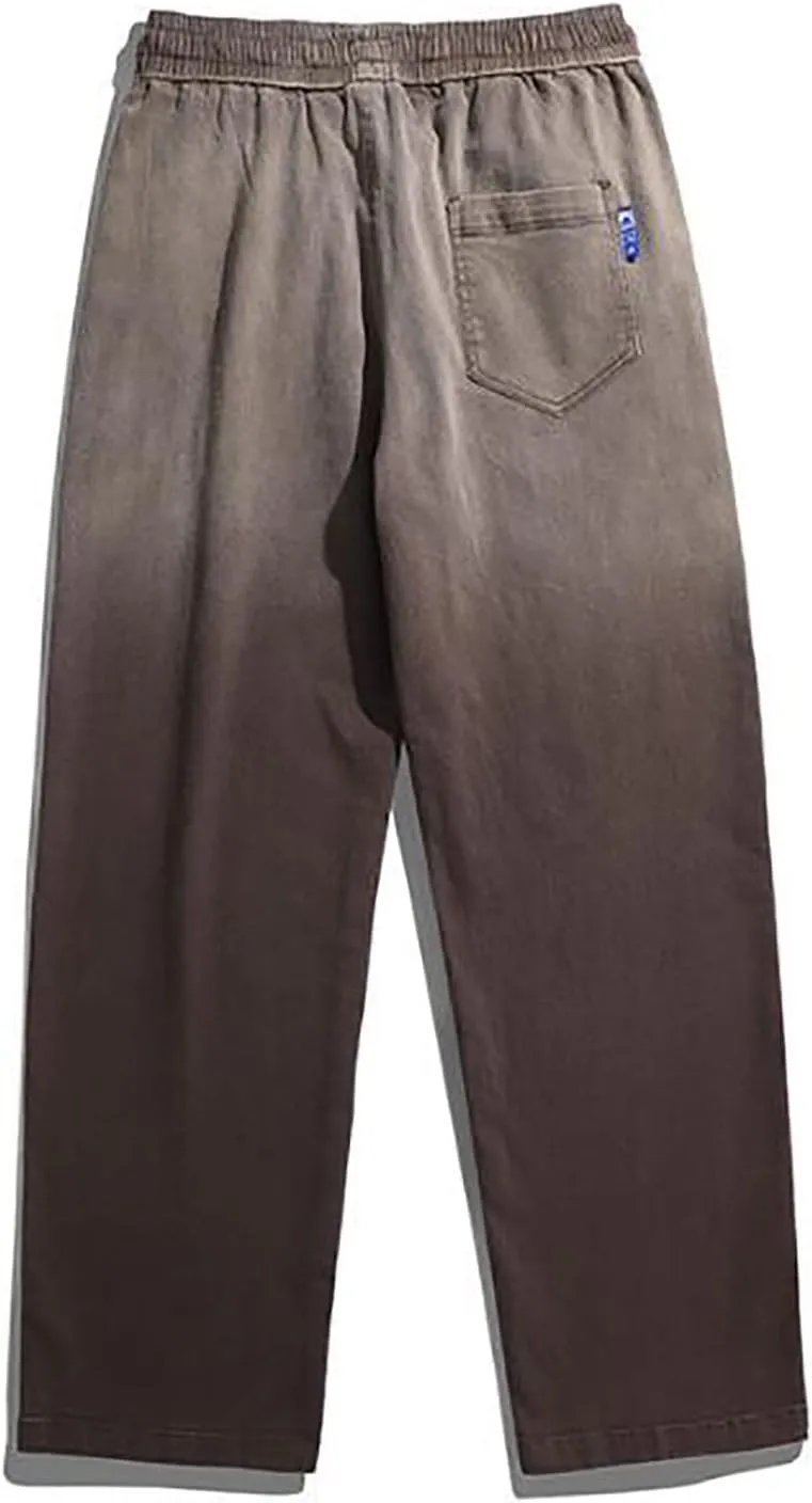 FZVYD Tapered Pants Men Mens Joggers Cargo Pants Fashion Casual Sweatpants Work Pants Drawstring Loose Trousers with Pockets