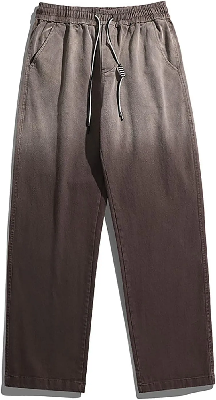 FZVYD Tapered Pants Men Mens Joggers Cargo Pants Fashion Casual Sweatpants Work Pants Drawstring Loose Trousers with Pockets