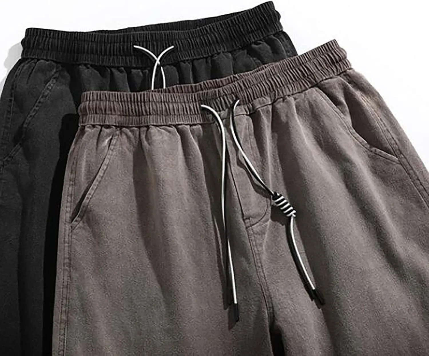 FZVYD Tapered Pants Men Mens Joggers Cargo Pants Fashion Casual Sweatpants Work Pants Drawstring Loose Trousers with Pockets