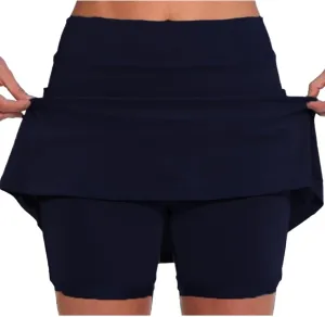 FZYLQY Skorts for Womens Dressy Casual High Waisted Athletic Tennis Skirt Tummy Control Plus Size Golf Skirts with Shorts