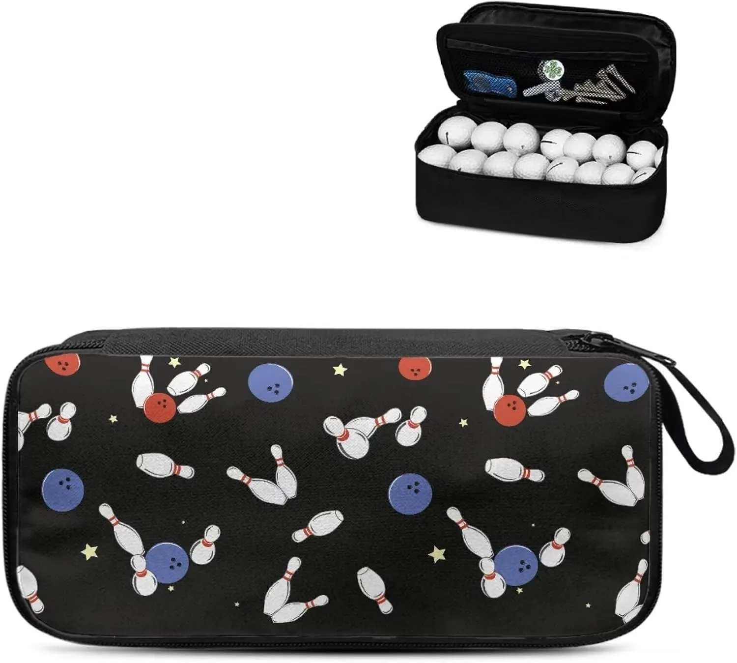 Golf Ball Bag Pouch, Golf Essentials Accessory Bag, Golf Valuables Pouch Golf Gifts for Men Golf Accessories Case Bag