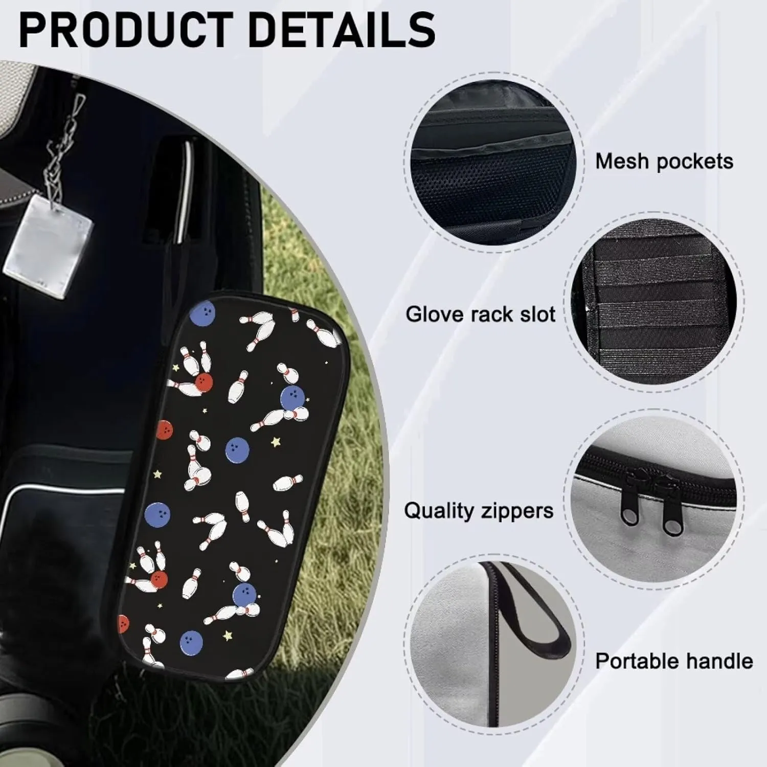 Golf Ball Bag Pouch, Golf Essentials Accessory Bag, Golf Valuables Pouch Golf Gifts for Men Golf Accessories Case Bag