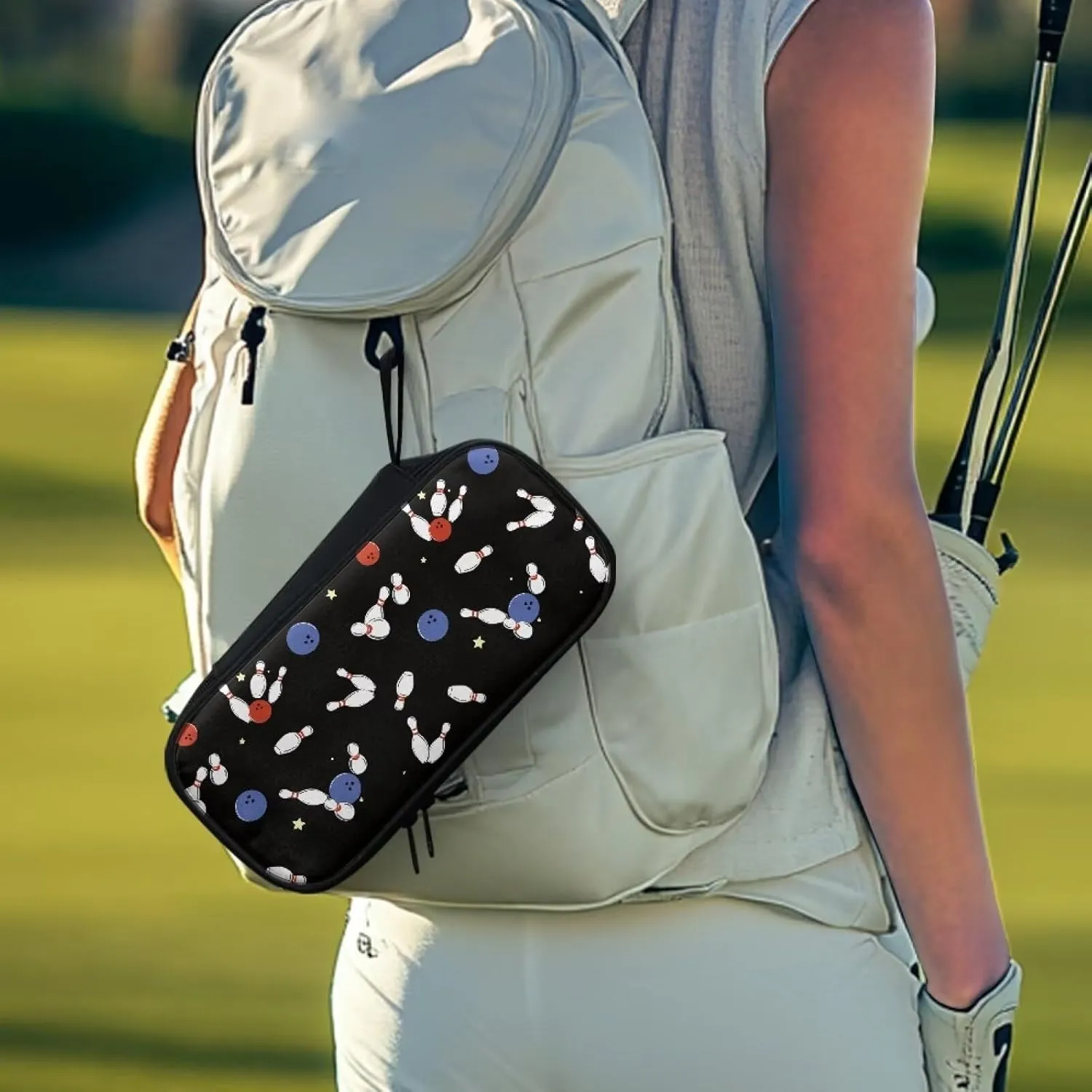 Golf Ball Bag Pouch, Golf Essentials Accessory Bag, Golf Valuables Pouch Golf Gifts for Men Golf Accessories Case Bag