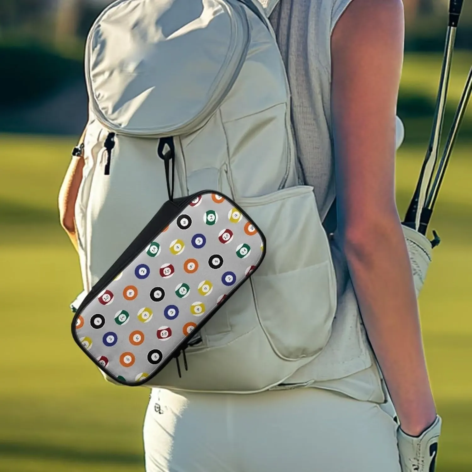 Golf Ball Bag Pouch, Golf Essentials Accessory Bag, Golf Valuables Pouch Golf Gifts for Men Golf Accessories Case Bag