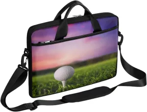 Golf Ball Tee Laptop Computer Bag Waterproof Shoulder Messenger Bag 13-15 inch Durable Laptop Tote Bag with Shoulder Strap Handle Lightweight Crossbody Briefcase
