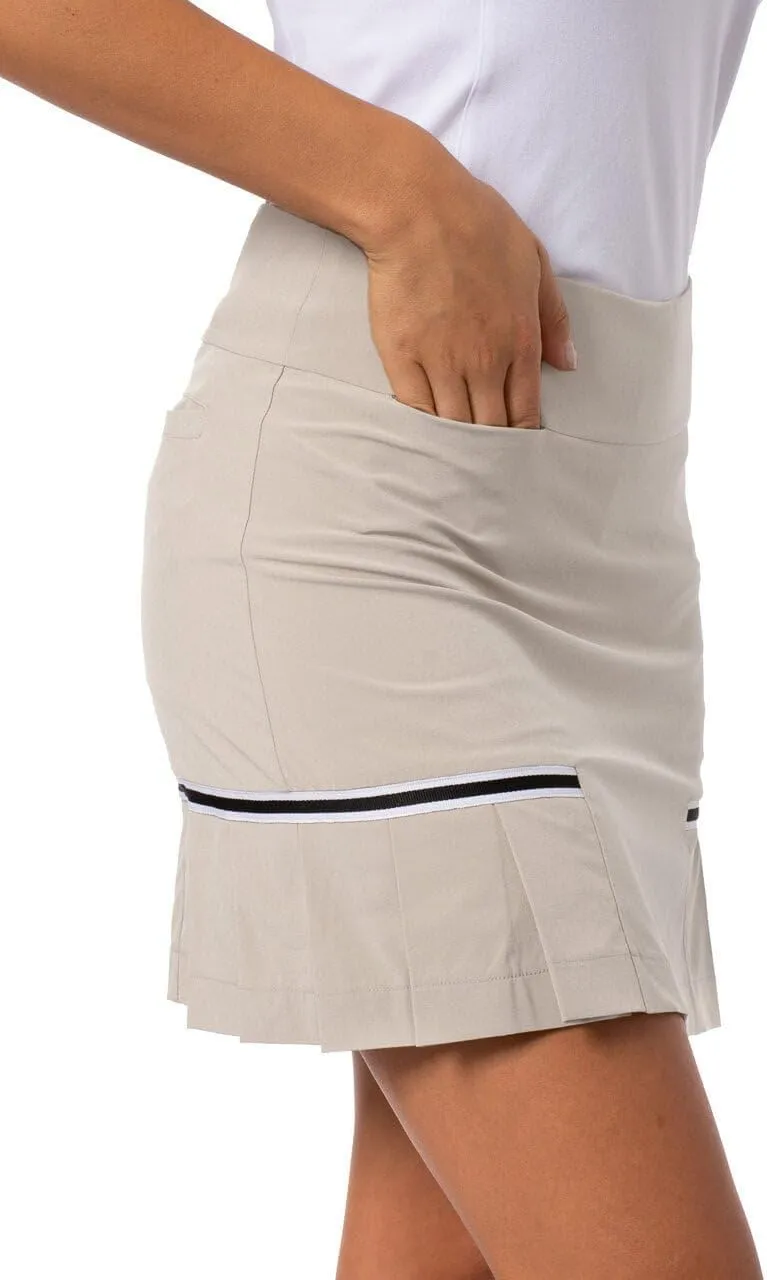 GOLFTINI Solid Performance Side Pleat Skort