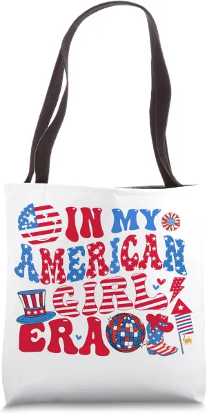 In My American Girl Era Patriotic USA 4th of July Groovy Tote Bag