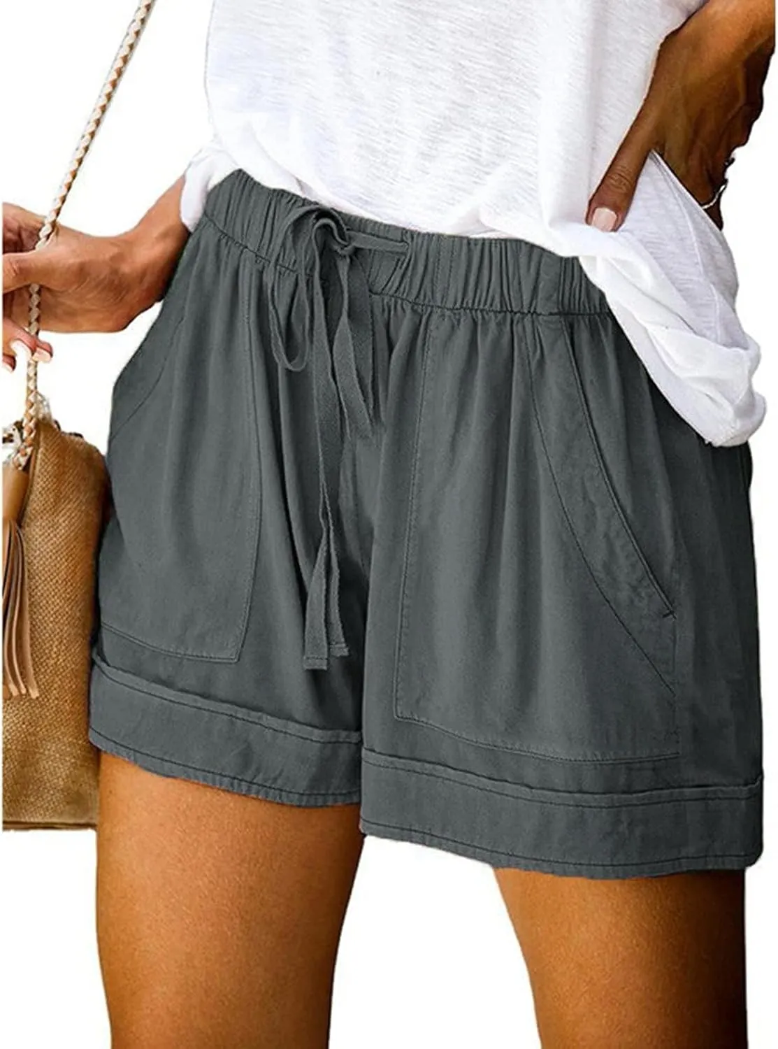 LCMTWX Women's Shorts Casual Pants High-Waist Sports Loose Shorts Casual Fashion Pants Women's Shorts Jean Shorts Womens