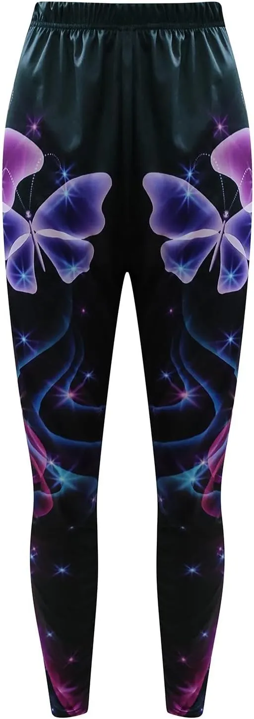 LCMTWX Workout Leggings Autumn Casual Print Leggings Boot Pants Workout Leggings Winter Warm Thick Tights High Waisted