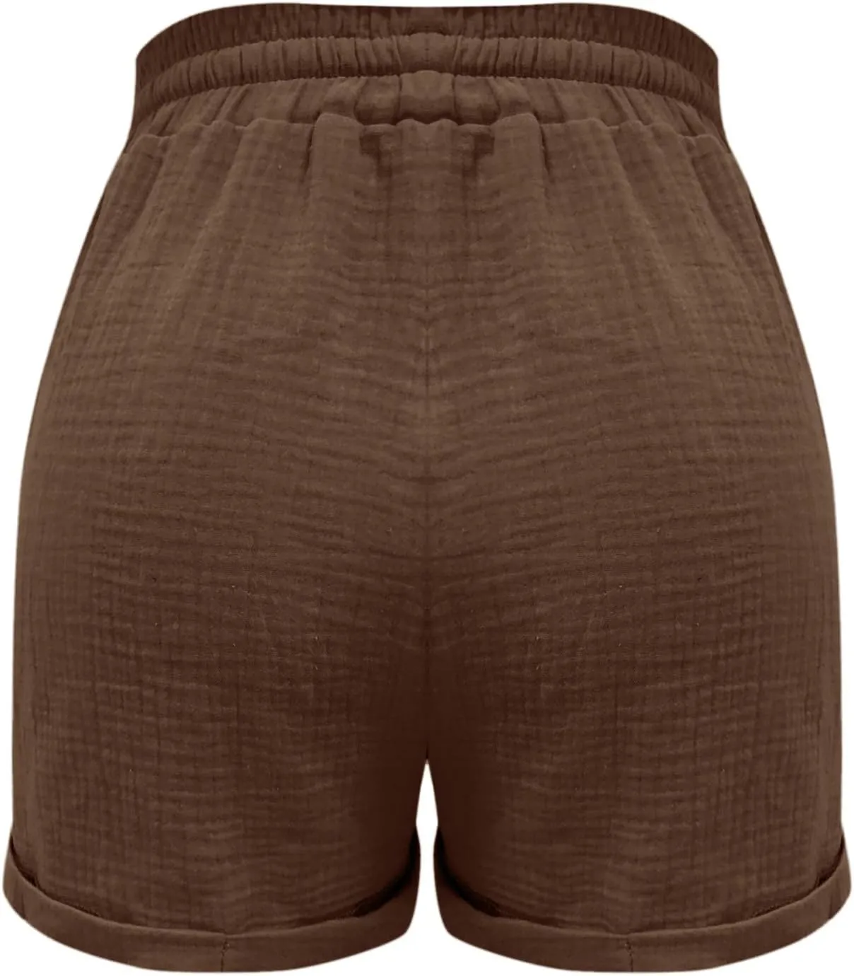 Linen Shorts for Women 2024 Summer Casual Comfy Shorts Drawstring Elastic Waist Lightweight Bermuda Shorts with Pockets