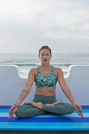 Longline sports bra-Pool