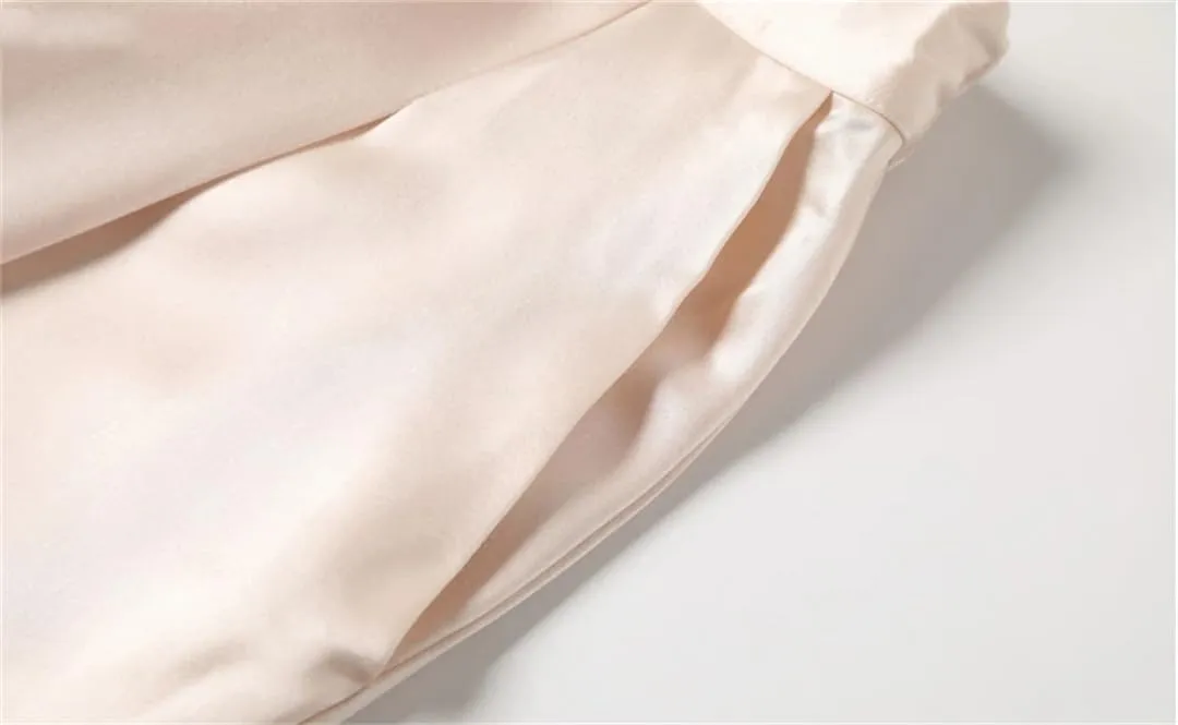 Loose High Waist Satin Pants for Women Long Pants Wide Leg Trousers