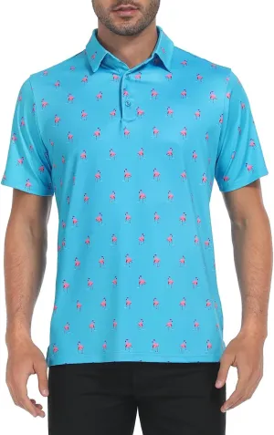 LRD Golf Shirts for Men UPF 50 Moisture Wicking Short Sleeve Polo Shirt