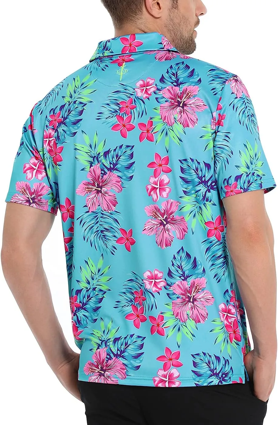 LRD Golf Shirts for Men UPF 50 Moisture Wicking Short Sleeve Polo Shirt